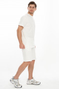 Оптом Костюм шорты и футболка белого цвета 9182Bl, фото 4