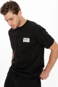 Оптом Костюм шорты и футболка черного цвета 9182Ch, фото 9