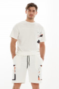 Оптом Костюм шорты и футболка белого цвета 9183Bl в Перми, фото 4