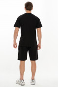 Оптом Костюм шорты и футболка черного цвета 9187Ch, фото 3