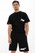 Оптом Костюм шорты и футболка черного цвета 9187Ch в Перми, фото 5