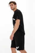 Оптом Костюм шорты и футболка черного цвета 9187Ch, фото 6