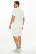 Оптом Костюм шорты и футболка белого цвета 9187Bl, фото 4