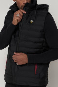 Оптом Спортивная жилетка утепленная мужская черного цвета 91Ch в Казани, фото 9