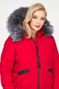Оптом Куртка зимняя женская молодежная красного цвета 92-955_30Kr в Волгоградке, фото 8