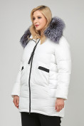 Оптом Куртка зимняя женская молодежная белого цвета 92-955_31Bl, фото 3