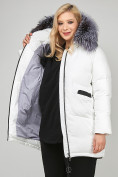 Оптом Куртка зимняя женская молодежная белого цвета 92-955_31Bl, фото 9