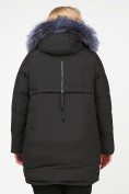 Оптом Куртка зимняя женская молодежная черного цвета 92-955_701Ch в Омске, фото 4