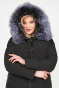 Оптом Куртка зимняя женская молодежная черного цвета 92-955_701Ch в Нижнем Новгороде, фото 8