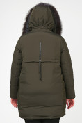 Оптом Куртка зимняя женская молодежная цвета хаки 92-955_8Kh в Самаре, фото 10