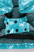 Оптом Горнолыжный костюм детский для девочки бирюзового цвета 9206Br, фото 7