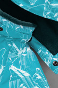 Оптом Горнолыжный костюм детский для девочки бирюзового цвета 9206Br, фото 6