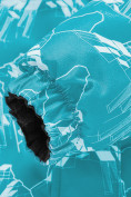 Оптом Горнолыжный костюм детский для девочки бирюзового цвета 9206Br в Сочи, фото 11