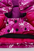 Оптом Горнолыжный костюм детский для девочки малинового цвета 9206M в Волгоградке, фото 13