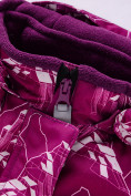 Оптом Горнолыжный костюм детский для девочки малинового цвета 9206M в Волгоградке, фото 11