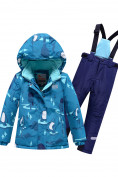 Оптом Горнолыжный костюм Valianly детский для девочки голубого цвета 9210Gl в Перми