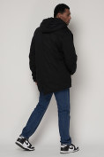 Оптом Парка мужская зимняя с мехом черного цвета 92112Ch в Казани, фото 4