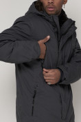 Оптом Парка мужская зимняя с мехом серого цвета 92112Sr в Казани, фото 12