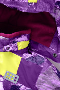 Оптом Комбинезон Valianly детский для девочки фиолетового цвета 9218F в Казани, фото 5