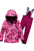 Оптом Горнолыжный костюм Valianly подростковый для девочки розового цвета 9224R в Оренбурге