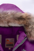 Оптом Парка зимняя Valianly подростковая для девочки фиолетового цвета 9238F в Казани, фото 7
