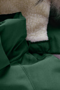Оптом Парка зимняя Valianly подростковая для девочки зеленого цвета 9240Z в Казани, фото 5