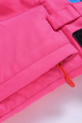 Оптом Брюки горнолыжные подростковые для девочки розового цвета 9252R, фото 4