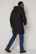 Оптом Куртка зимняя мужская классическая стеганная черного цвета 92895Ch в Казани, фото 4