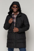 Оптом Куртка зимняя мужская классическая стеганная черного цвета 92895Ch в Казани, фото 6