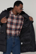Оптом Куртка зимняя мужская классическая стеганная темно-синего цвета 92895TS в Казани, фото 10