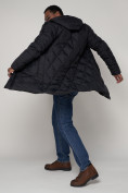 Оптом Куртка зимняя мужская классическая стеганная темно-синего цвета 92895TS в Казани, фото 13