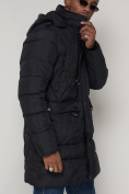 Оптом Куртка зимняя мужская классическая стеганная темно-синего цвета 92895TS в Казани, фото 8