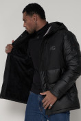 Оптом Спортивная молодежная куртка мужская черного цвета 92933Ch в Казани, фото 13