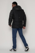 Оптом Спортивная молодежная куртка мужская черного цвета 92933Ch в Казани, фото 4