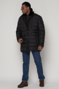 Оптом Куртка зимняя мужская классическая черного цвета 92962Ch в Казани, фото 2