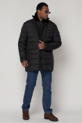 Оптом Куртка зимняя мужская классическая черного цвета 92962Ch в Казани, фото 3