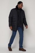 Оптом Куртка зимняя мужская классическая темно-синего цвета 92962TS в Казани, фото 4