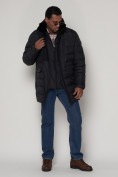 Оптом Куртка зимняя мужская классическая темно-синего цвета 92962TS в Казани, фото 6