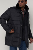Оптом Куртка зимняя мужская классическая темно-синего цвета 92962TS в Казани, фото 8