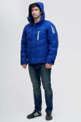 Оптом Куртка зимняя Valianly синего цвета 93139S в  Красноярске, фото 4
