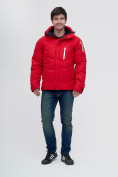Оптом Куртка зимняя Valianly красного цвета 93139Kr в Перми