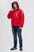 Оптом Куртка зимняя Valianly красного цвета 93139Kr, фото 4