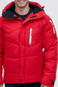 Оптом Куртка зимняя Valianly красного цвета 93139Kr в Казани, фото 5