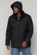 Оптом Куртка зимняя мужская классическая стеганная черного цвета 93168Ch в Казани, фото 10