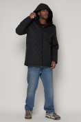 Оптом Куртка зимняя мужская классическая стеганная черного цвета 93168Ch в Казани, фото 11
