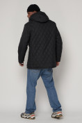 Оптом Куртка зимняя мужская классическая стеганная черного цвета 93168Ch в Казани, фото 4