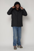 Оптом Куртка зимняя мужская классическая стеганная черного цвета 93168Ch в Казани, фото 5
