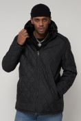 Оптом Куртка зимняя мужская классическая стеганная черного цвета 93168Ch в Казани, фото 6