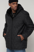 Оптом Куртка зимняя мужская классическая стеганная черного цвета 93168Ch в Екатеринбурге, фото 7