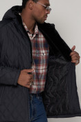 Оптом Куртка зимняя мужская классическая стеганная темно-синего цвета 93168TS в Казани, фото 11
